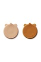 Σετ πιάτων Liewood Stacy Divider Suction Plate 2-Pack 2-pack κίτρινο LW15122