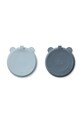 Sada talířů Liewood Stacy Divider Suction Plate 2-pack modrá LW15122