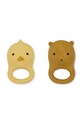 Прорізувачі для немовлят Konges Sløjd 2 PACK TEETHERS 2-pack 2 шт бежевий KS3354