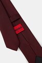 HUGO krawat jedwabny 50520644 bordowy AW25