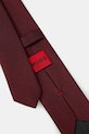 Kravata s hedvábím HUGO 50520644 burgundské AW25