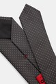 HUGO krawat jedwabny 50520645 szary SS25