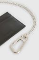 Kožni etui za kartice AllSaints MAKOTO CHAIN CARD HO crna M169XB