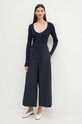 Herskind pulover din amestec de mătase Nova 5266106 bleumarin AW24
