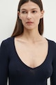 Herskind pulover din amestec de mătase Nova bleumarin 5266106