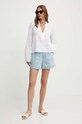Λευκή μπλούζα Polo Ralph Lauren 211935132 λευκό AW24