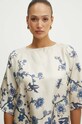 Weekend Max Mara bluzka jedwabna 2425116011600 niebieski