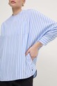 Weekend Max Mara bluza din bumbac 2425116101600 albastru