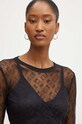 Longsleeve Pinko με μοτίβο μαύρο 103711.A21J