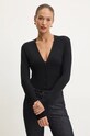 Вовняне боді Pinko regular чорний 103922.A229
