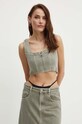 Miss Sixty top jeansowy 6L2XJ2470000 XJ2470 DENIM SHIRT zielony 6L2XJ2470000