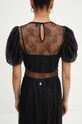 Clothing Rotate blouse Lace Puff Sleeve Top 112727100 black