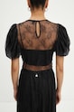 Odjeća Bluza Rotate Lace Puff Sleeve Top 112727100 crna