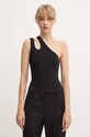 Remain top Jersey One-Shoulder Top negru 502223100