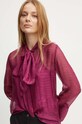 Liu Jo bluza din amestec de matase roz WF4219.T2664