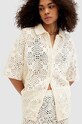 Хлопковая рубашка AllSaints MILLY TOP W031KA бежевый AW24