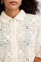 Îmbrăcăminte AllSaints camasa din bumbac MILLY TOP W031KA bej