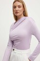 Victoria Beckham bluza violet 1324JTP005690A