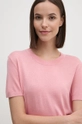 United Colors of Benetton maglione con aggiunta di seta rosa 1ZRED10BK