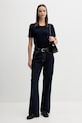 Футболка з шовком United Colors of Benetton 1ZRED10BK темно-синій AW25