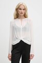 Блузка United Colors of Benetton casual бежевый 5TDEDQ09H