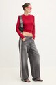 Miss Sixty longsleeve din amestec de lana 6L3SJ3890000 rosu AW24