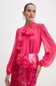 Luisa Spagnoli bluzka jedwabna LOLA 541186 różowy AW24