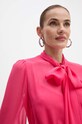 Luisa Spagnoli bluzka jedwabna LOLA różowy 541186