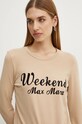 Weekend Max Mara longsleeve din bumbac bej 2425946022600