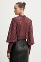 Odzież Bardot bluzka LACE GEORGIA 57501TB bordowy