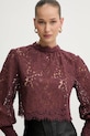 Bardot bluzka LACE GEORGIA bordowy 57501TB