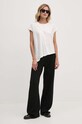 Sisley tricou din bumbac 3J5CL105U bej AW24