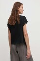 Îmbrăcăminte Sisley tricou din bumbac 3J5CL105U negru
