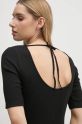 Îmbrăcăminte Sisley tricou 3FTRL105R negru