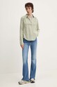 Памучна риза Hollister Co. KI340.3262.320 зелен AW24