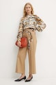 Μπλουζάκι Twinset 242TP2654 καφέ AW24