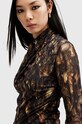 Блузка AllSaints TIA MESH TOP W126JB чёрный AW24