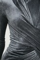 Βελούδινη μπλούζα Rick Owens Lilies LI02D5203VST γκρί