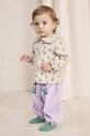 Βαμβακερή μπλούζα μωρού Bobo Choses Pansy Flower 224AB026