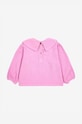 Bobo Choses bluza din bumbac pentru bebelusi Funny Ghost 224AB047 roz AW24