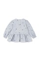 Dziewczynka Konges Sløjd bluzka bawełniana dziecięca EVIA BLOUSE GOTS KS101395 niebieski