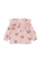 Konges Sløjd bluza de bumbac pentru copii KIM FRILL BLOUSE GOTS cu modele roz KS101546