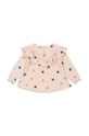 Konges Sløjd bluzka bawełniana dziecięca MALLI GLITTER BLOUSE GOTS KS101593 beżowy AW24