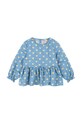 Konges Sløjd bluza de bumbac pentru copii VIDA BLOUSE GOTS cu modele albastru KS101725