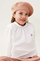 Liewood bluza de bumbac pentru copii Rhea Top uni alb LW19502