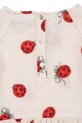 Konges Sløjd bluzka bawełniana dziecięca COCO LADYBUG BLOUSE GOTS beżowy KS102212