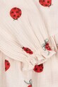 Konges Sløjd bluzka bawełniana dziecięca COCO LADYBUG BLOUSE GOTS KS102212 beżowy
