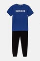 Pamučna pidžama Calvin Klein Underwear komplet plava B70B700502.9BYH