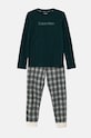 Dječja pamučna pidžama Calvin Klein Underwear print zelena B70B700503.9BYH