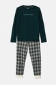 Dječja pamučna pidžama Calvin Klein Underwear print zelena B70B700503.9BYH